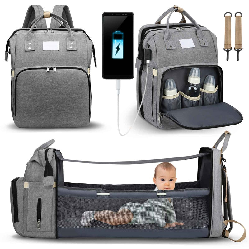 BabyNappy™|Sacs à langer Portatif. Berceau de voyage